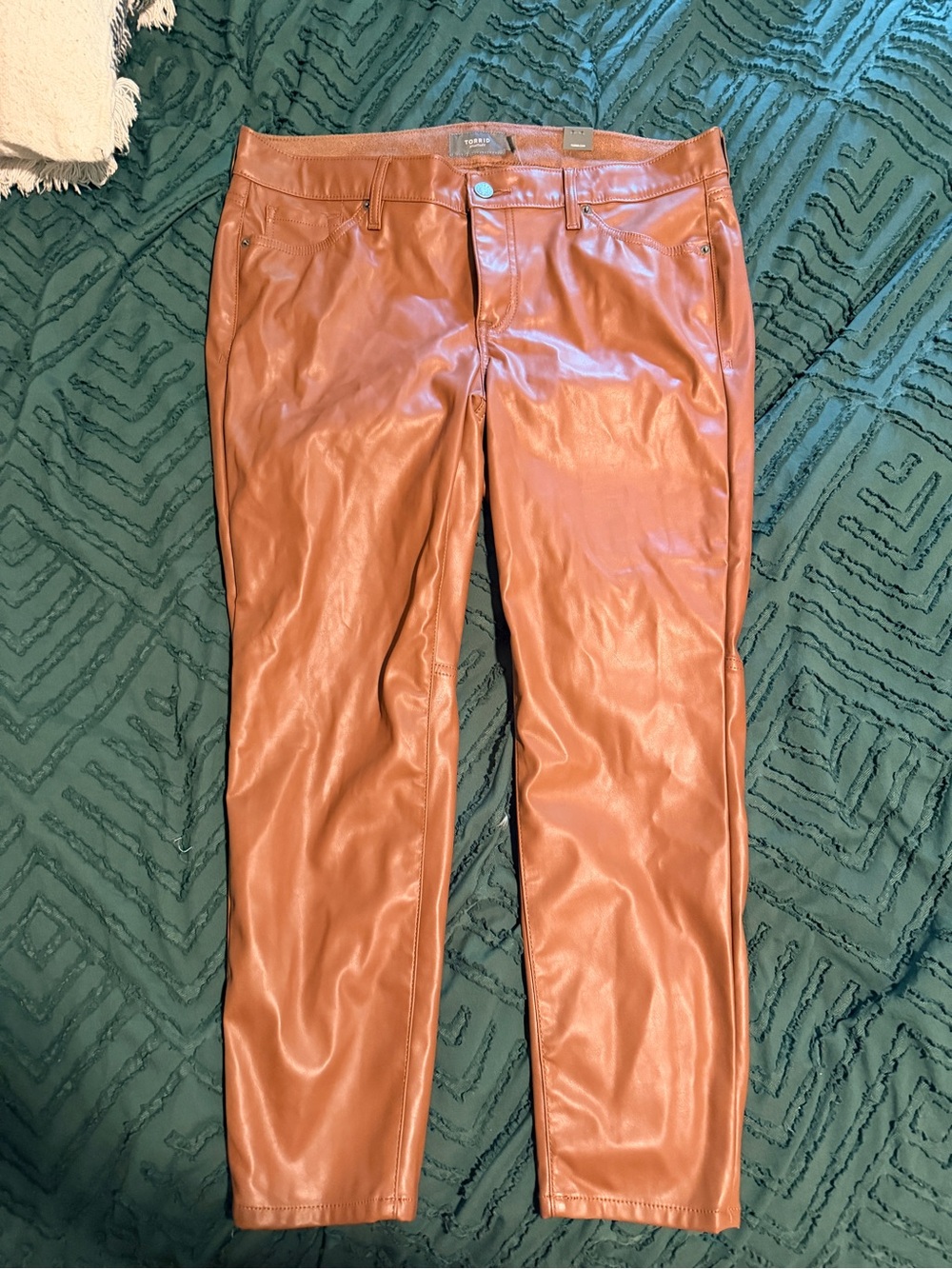 torrid Rust-Brown Faux Leather Straight leg Pants